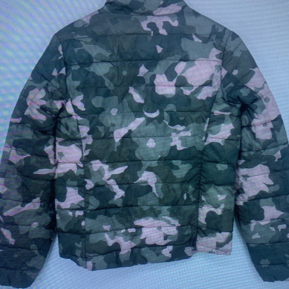 Kids Camo Puffer Jacket - Pink & Green - Picture 5 of 5